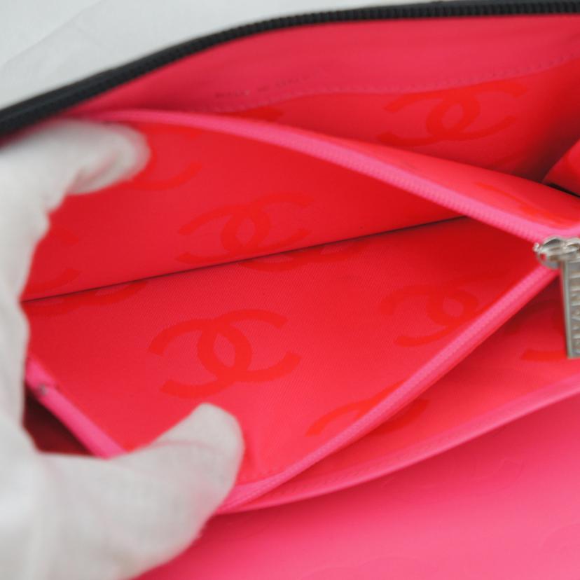 CHANEL シャネル CHANEL カンボンライン長財布 ココマーク白 ブラック ラウンドジップ /カンボンライン長財布黒/ココマーク白//105*****/ABランク/37