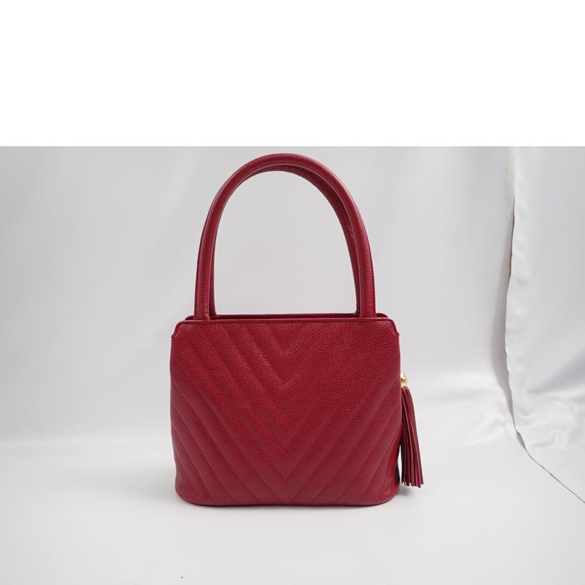 CHANEL シャネル/キャビアスキンVステッチフリンジハンド//2558237/Aランク/62