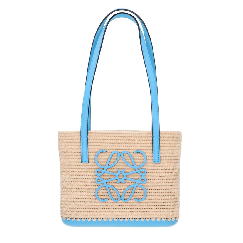 LOEWE ロエベ/アナグラムレザートリムラフィアミニトート//SAランク/75