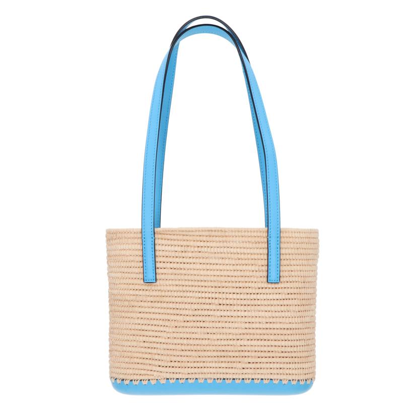 LOEWE ロエベ/アナグラムレザートリムラフィアミニトート//SAランク/75