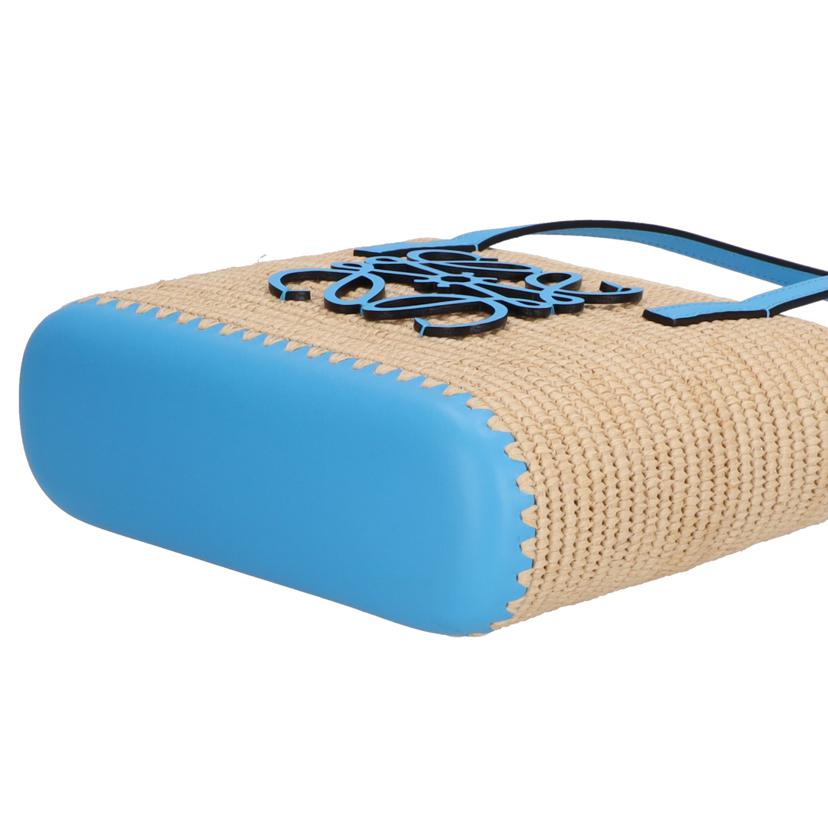 LOEWE ロエベ/アナグラムレザートリムラフィアミニトート//SAランク/75