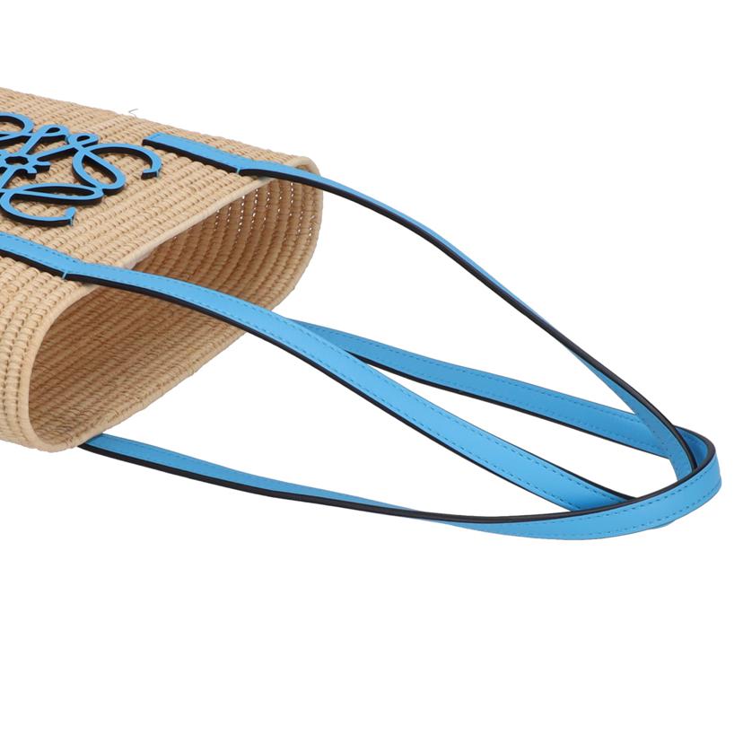 LOEWE ロエベ/アナグラムレザートリムラフィアミニトート//SAランク/75