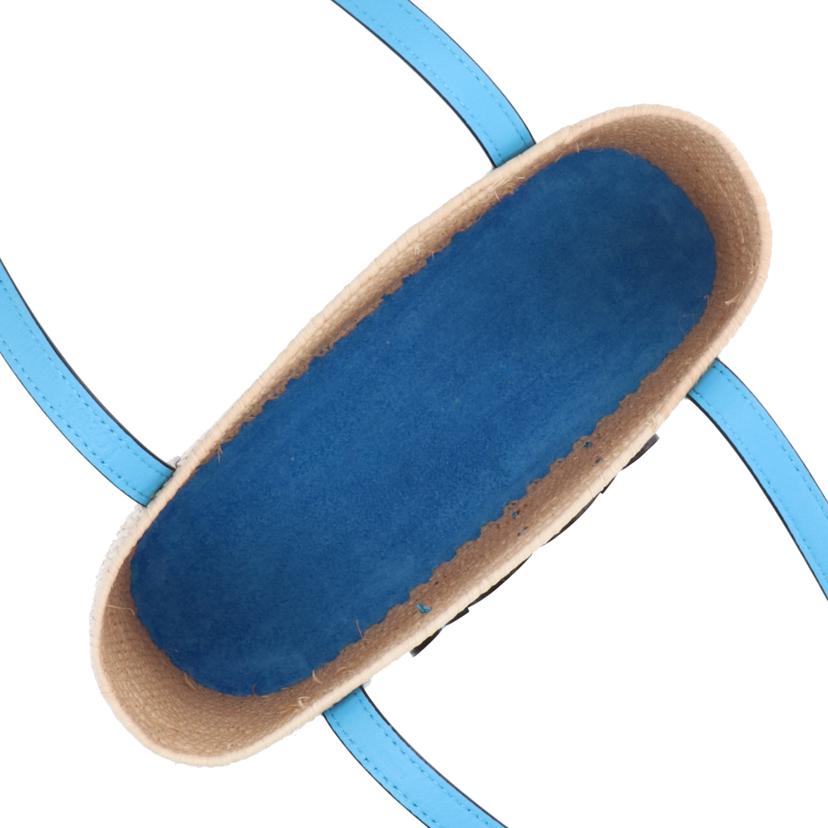 LOEWE ロエベ/アナグラムレザートリムラフィアミニトート//SAランク/75