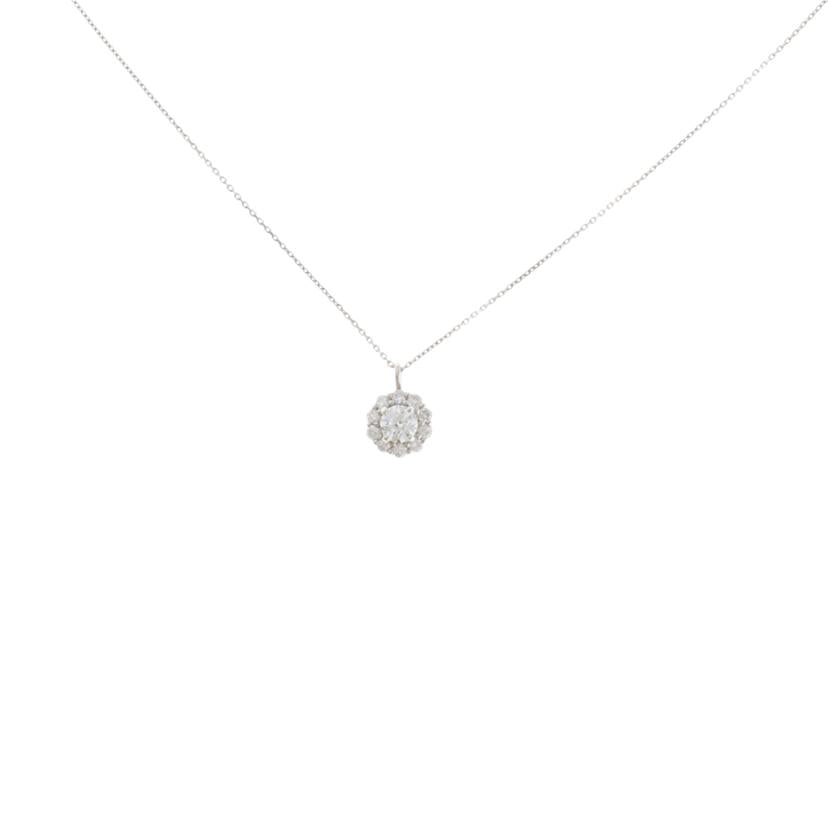 / Pt900/850ダイヤネックレス0.218/0.18ct//Aランク/75