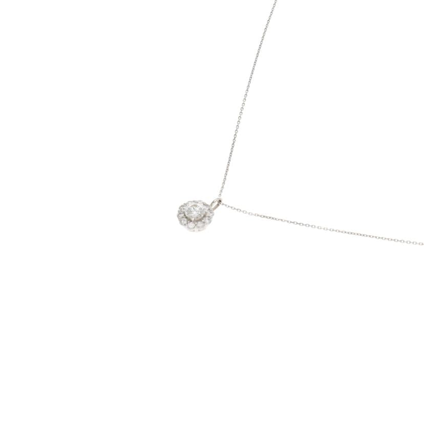 / Pt900/850ダイヤネックレス0.218/0.18ct//Aランク/75