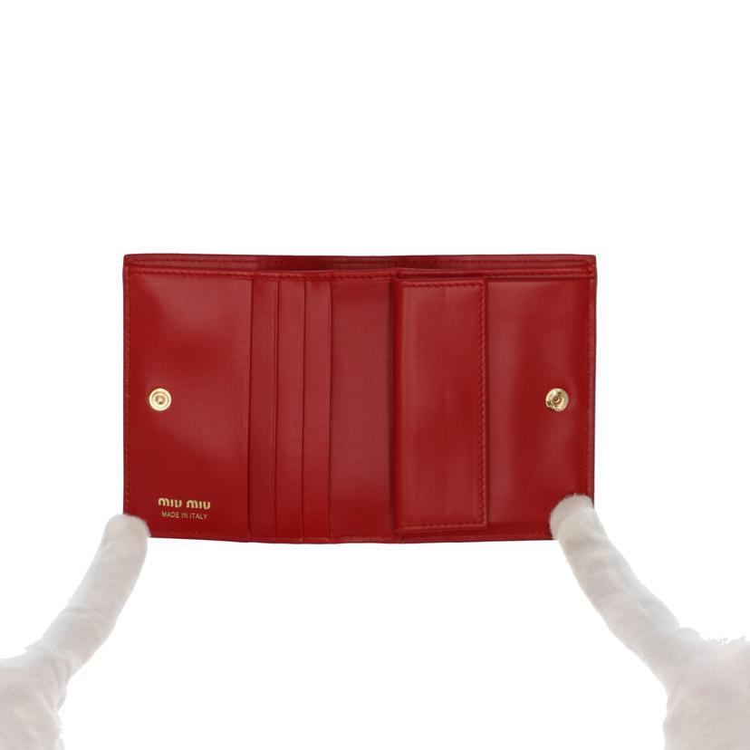 MIUMIU ミュウミュウ/ST.COCCO二つ折り財布/赤/5MV204//262/Aランク/75