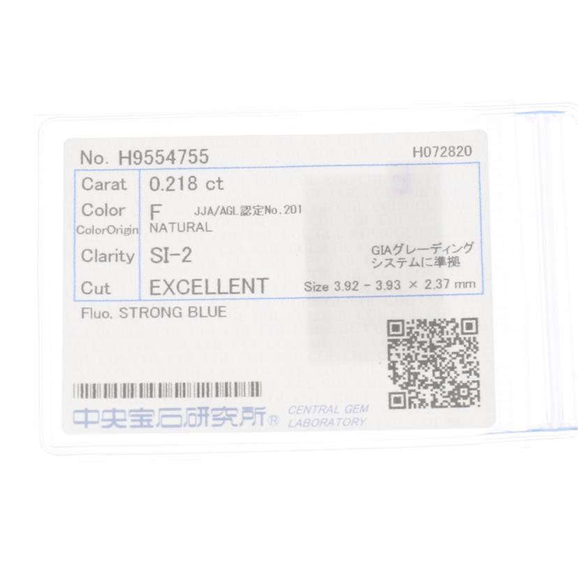 / Pt900/850ダイヤネックレス0.218/0.18ct//Aランク/75