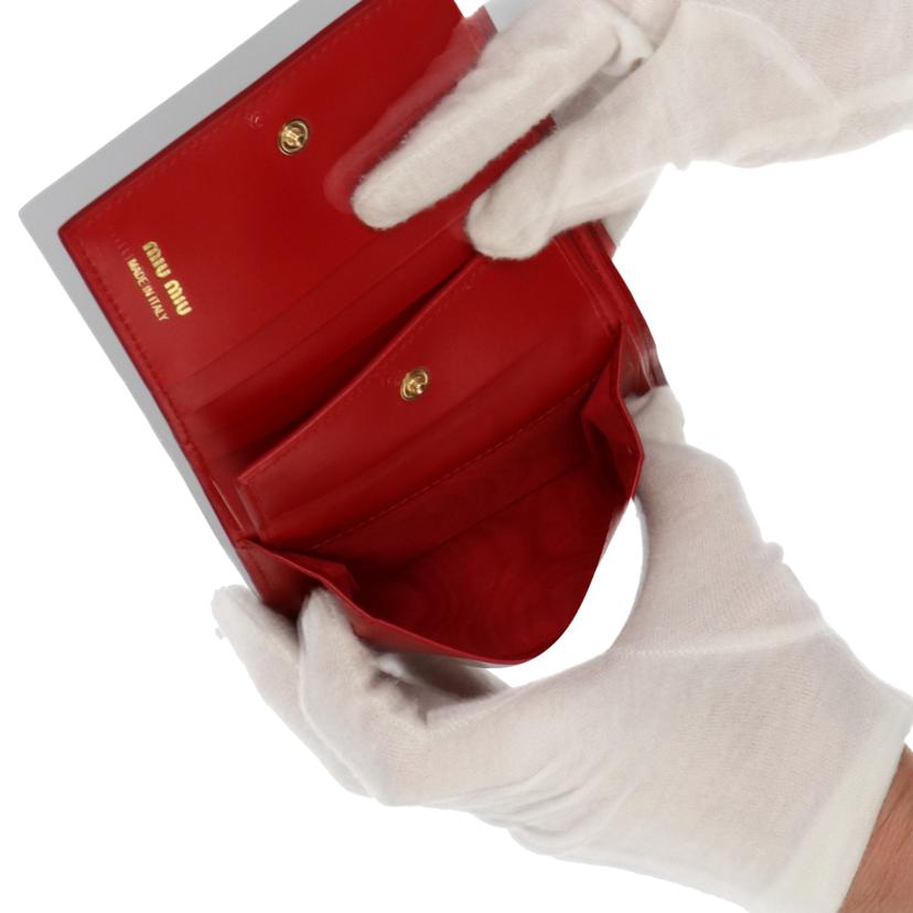 MIUMIU ミュウミュウ/ST.COCCO二つ折り財布/赤/5MV204//262/Aランク/75