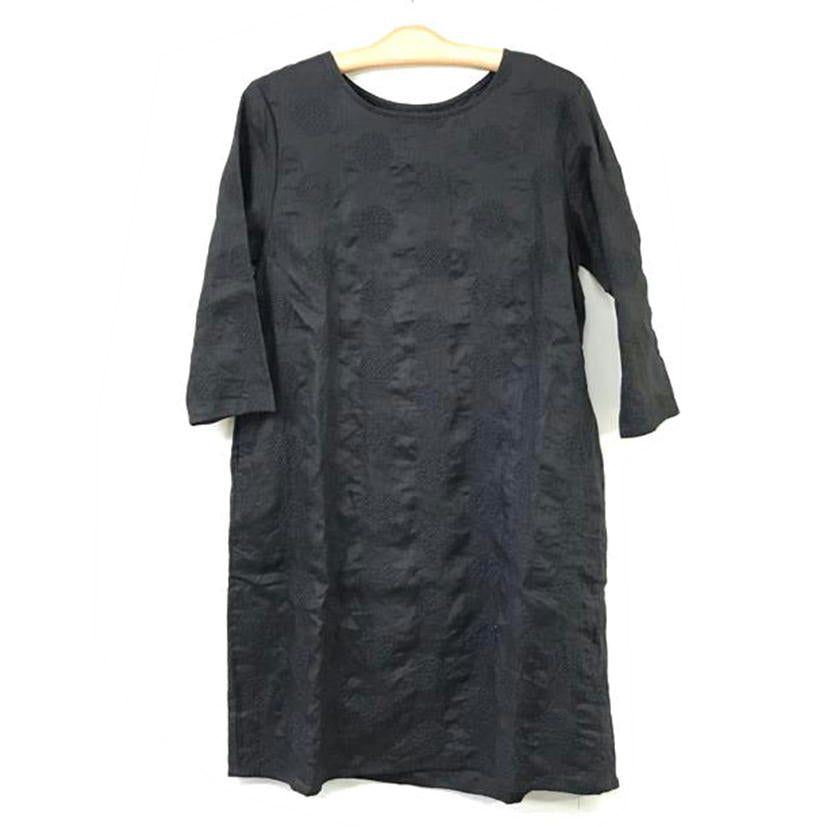 HEAVENLY ヘブンリー/刺繍ドットリネンバックタックワンピース/黒/747206//SAランク/51