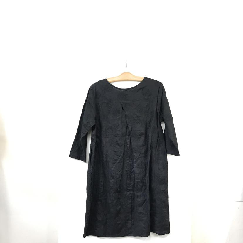 HEAVENLY ヘブンリー/刺繍ドットリネンバックタックワンピース/黒/747206//SAランク/51