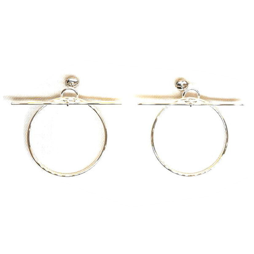 HERMES エルメス/925シルバーSVループピアスMM//☆1979VI/SAランク/92