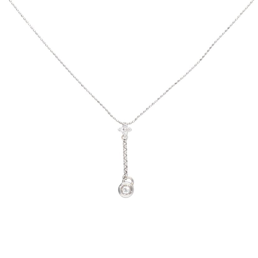 / Pt900/850ダイヤネックレス 0.16ct//Aランク/75
