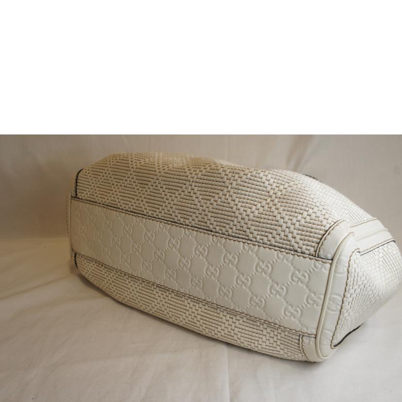 GUCCI グッチ/レザー編込ハンドホワイト/211944//493075/ABランク/92