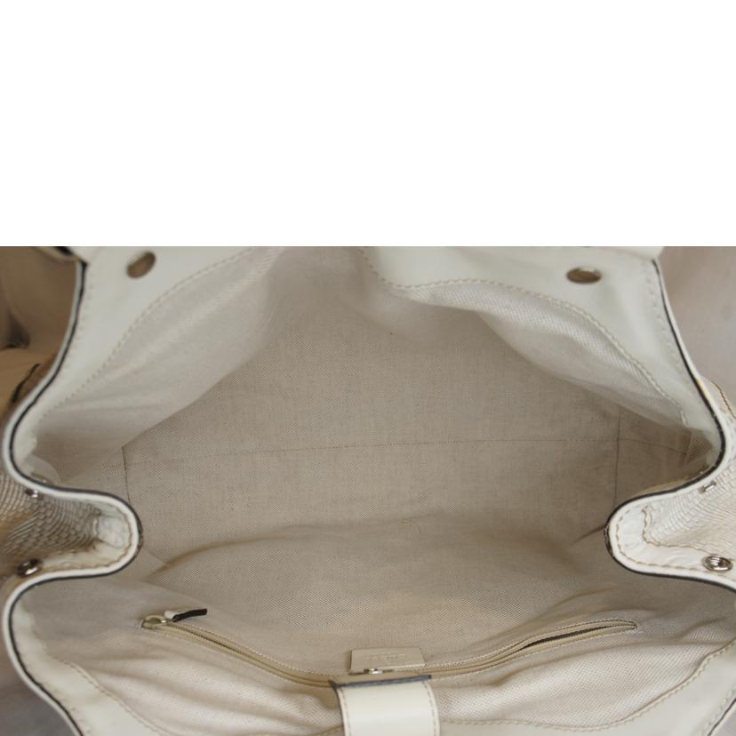 GUCCI グッチ/レザー編込ハンドホワイト/211944//493075/ABランク/92