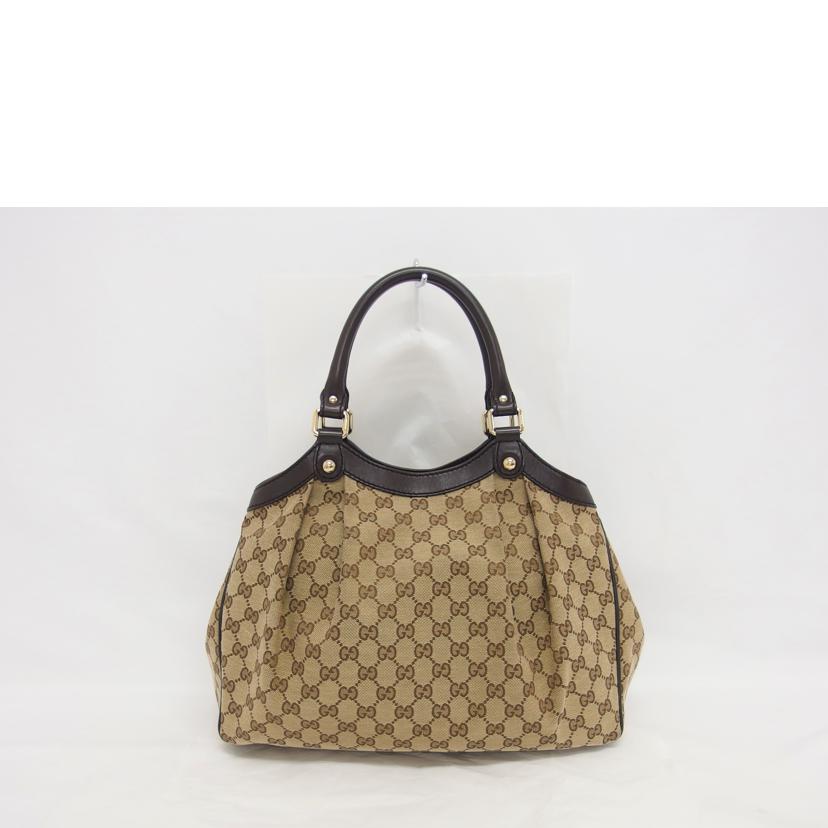 GUCCI グッチ GGキャンバス ハンドバッグ/スーキートートバッグ/ベージュ×ブラウン/211944FAFXG//213***/ABランク/04