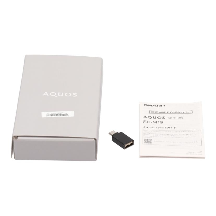 SHARP シャープ/スマートフォン/AQUOS sense6/SH-M19//359553820674773/Aランク/62
