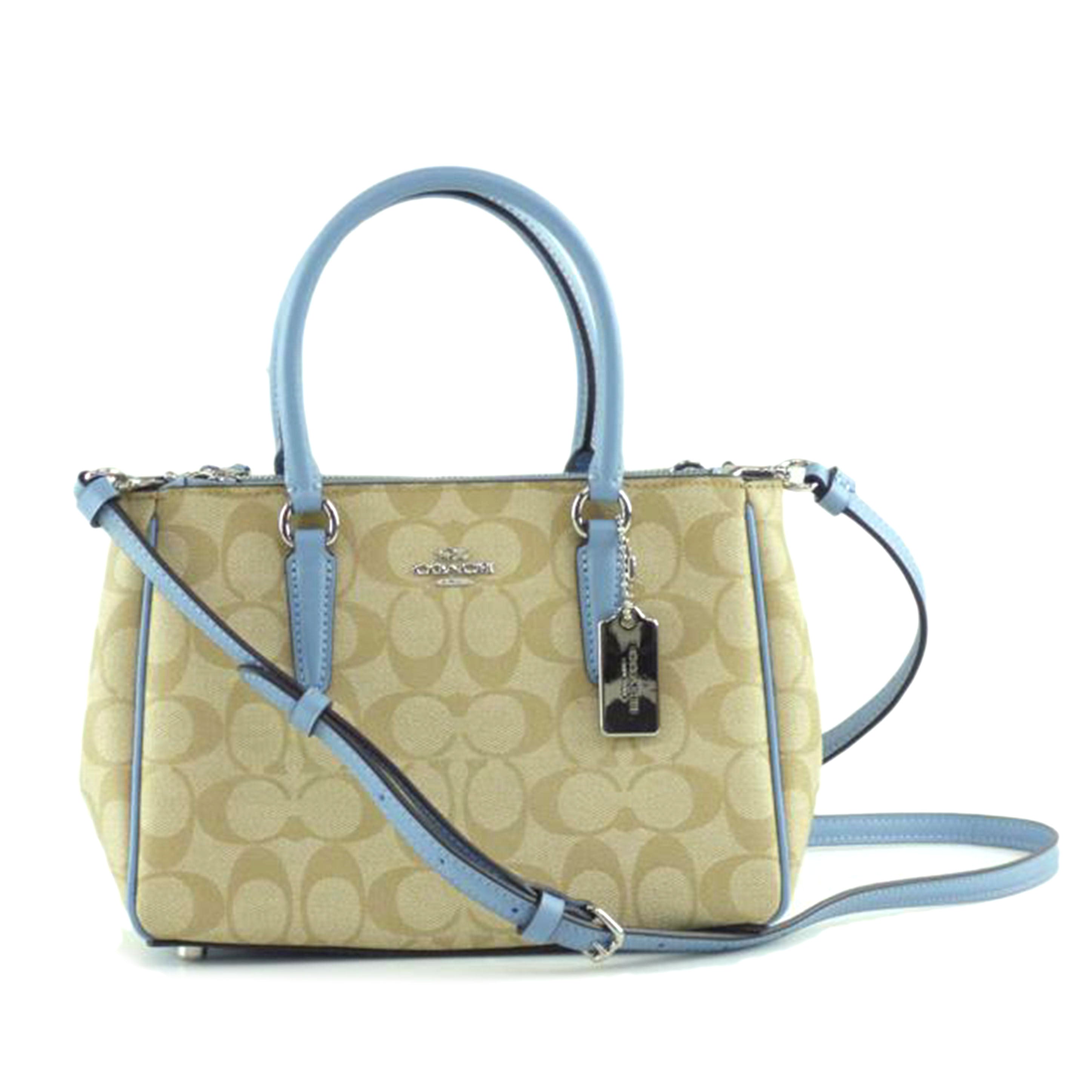 COACH コーチ/シグネチャー ミニ サリー キャリーオール ハンドショルダー/F67027//M1822/Aランク/64