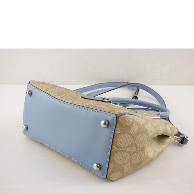 COACH コーチ/シグネチャー ミニ サリー キャリーオール ハンドショルダー/F67027//M1822/Aランク/64