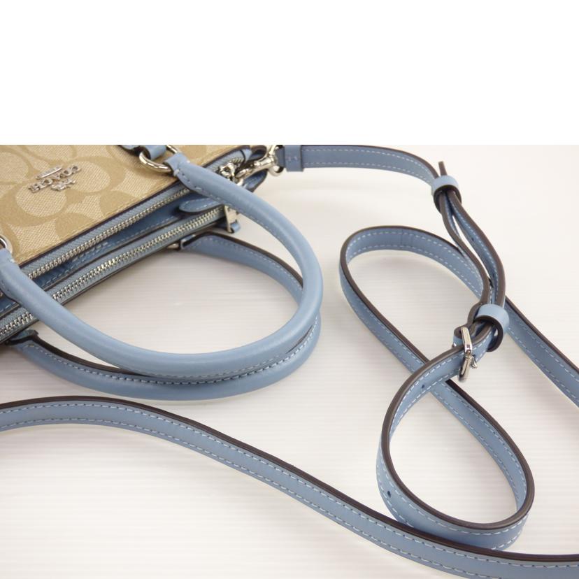 COACH コーチ/シグネチャー ミニ サリー キャリーオール ハンドショルダー/F67027//M1822/Aランク/64