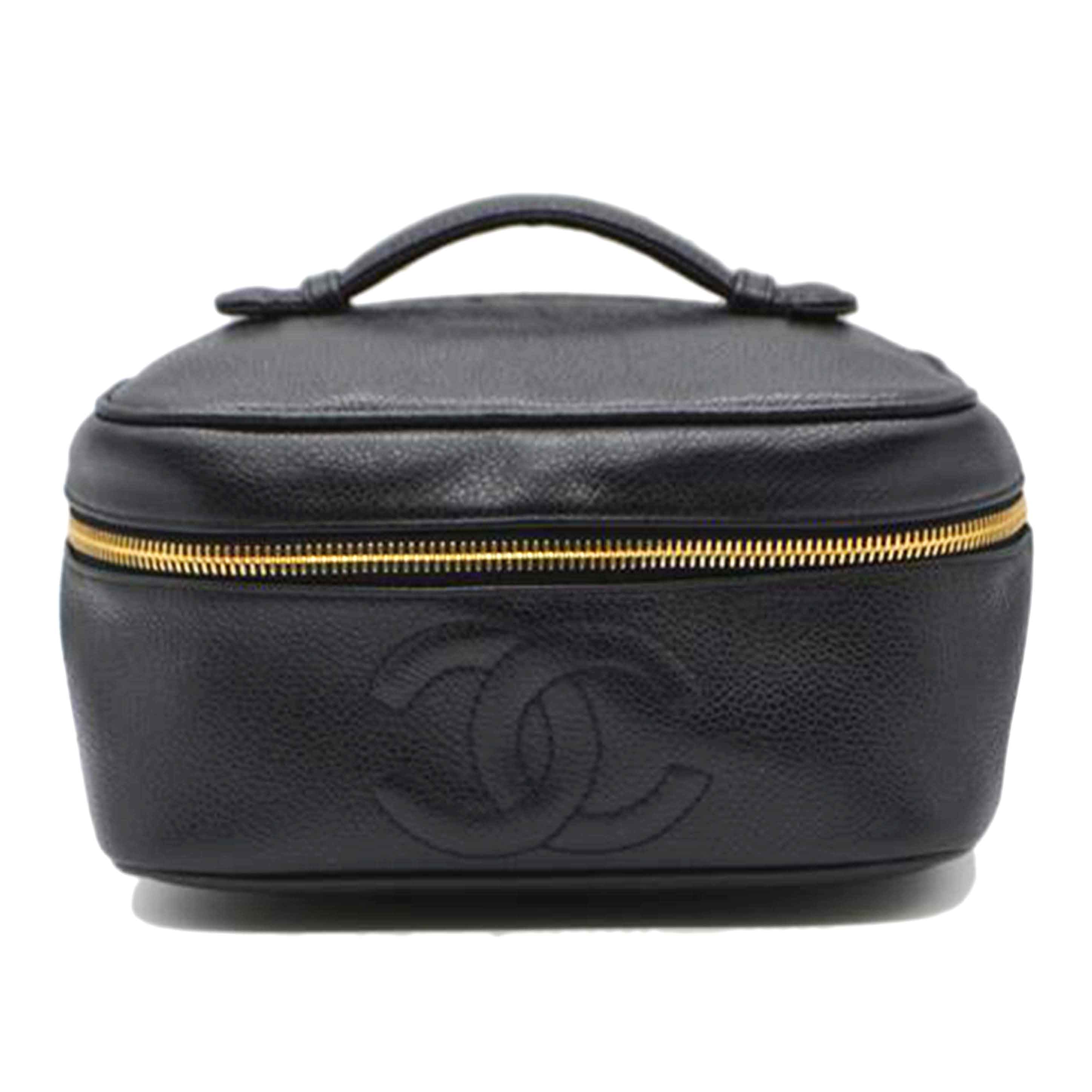 CHANEL シャネル/キャビアスキンココマークレザーバニティ/ノワール/A01997//3877384/ABランク/89