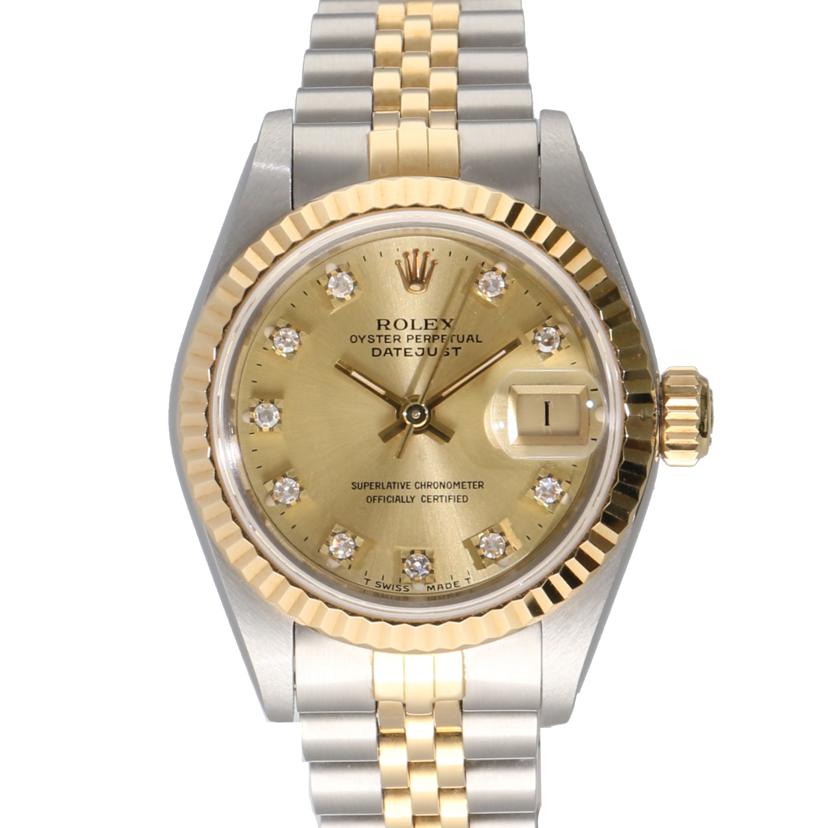 ROLEX ロレックス 1990年頃製造 美品 SS×YG コンビ/デイトジャスト・レディース・10Pダイヤ/E番/69173G//E22**********/ABランク/93