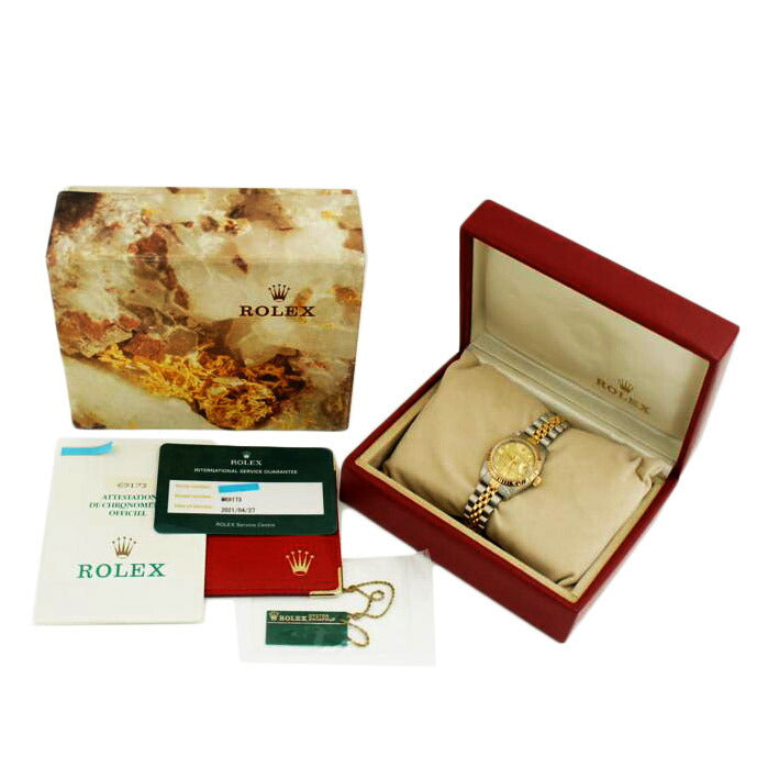 ROLEX ロレックス 1990年頃製造 美品 SS×YG コンビ/デイトジャスト・レディース・10Pダイヤ/E番/69173G//E22**********/ABランク/93