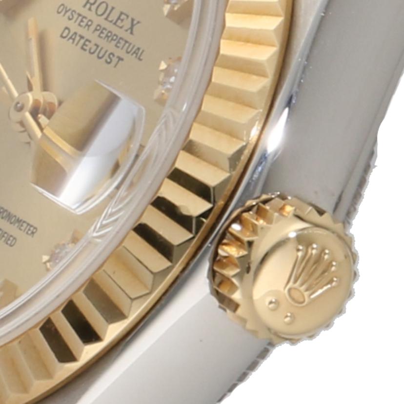 ROLEX ロレックス 1990年頃製造 美品 SS×YG コンビ/デイトジャスト・レディース・10Pダイヤ/E番/69173G//E22**********/ABランク/93