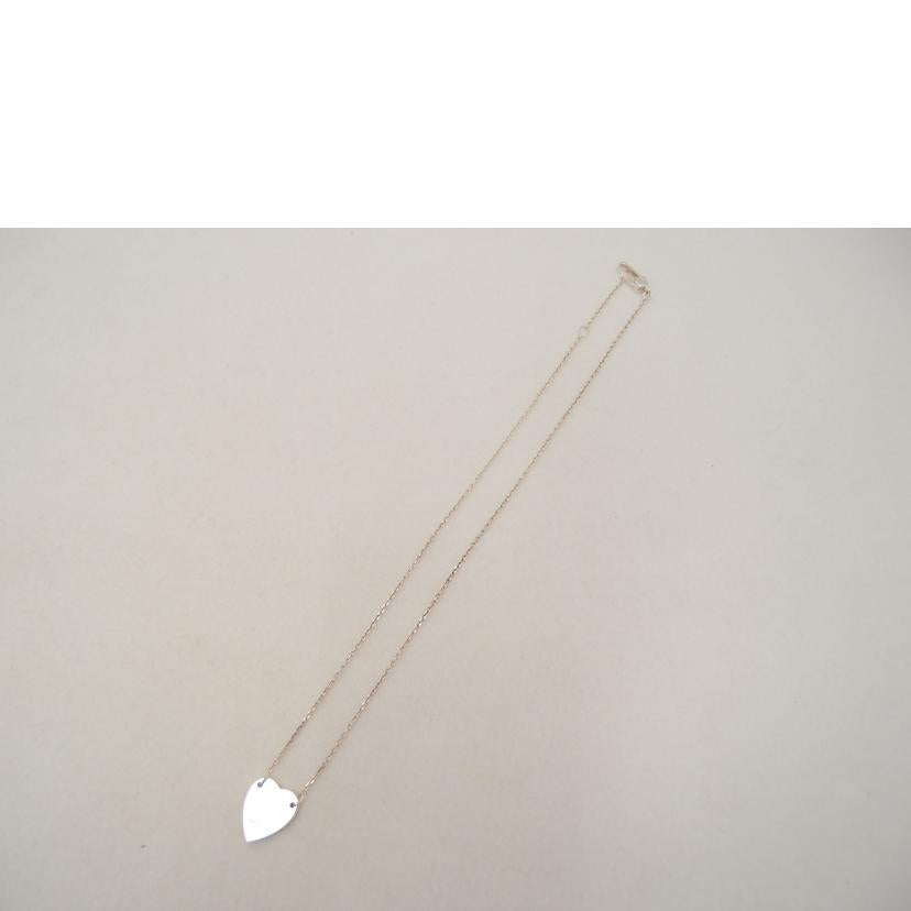 GUCCI/SVハートプレートネックレス/48㎝//SAランク/69