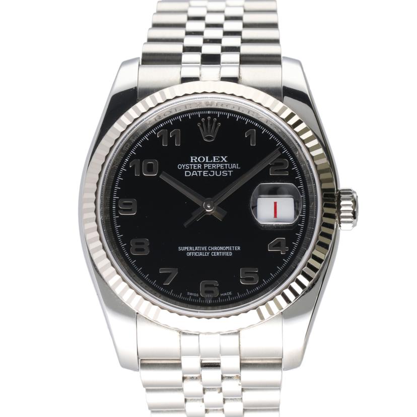 ROLEX ロレックス 2006年頃製造 ステンレス ホワイトゴールド メンズ 自動巻/デイトジャスト36・ブラック/Z番/116234//Z80**********/Aランク/85