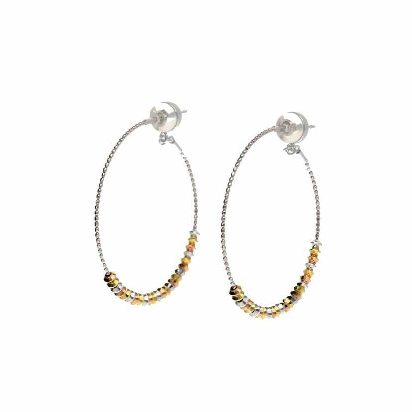 / K18WGK18ピアス//Aランク/75