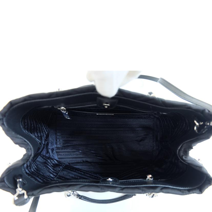 PRADA プラダ/2WAYキルティングチェーントート シルバー金具/1BG740//Aランク/71