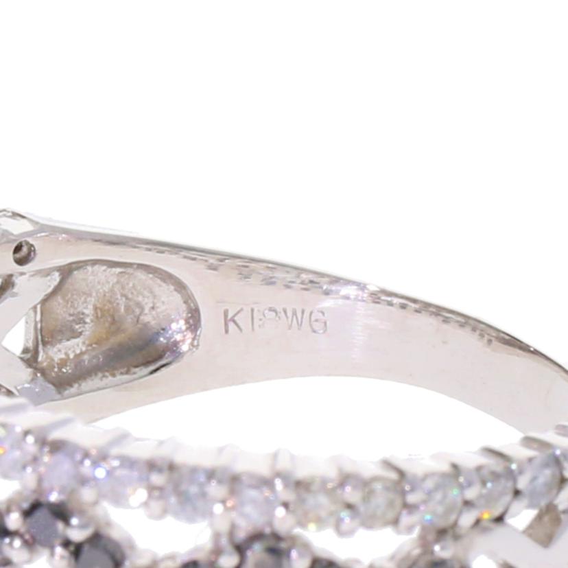 /K18WGダイヤリング1.00/#14//Aランク/75