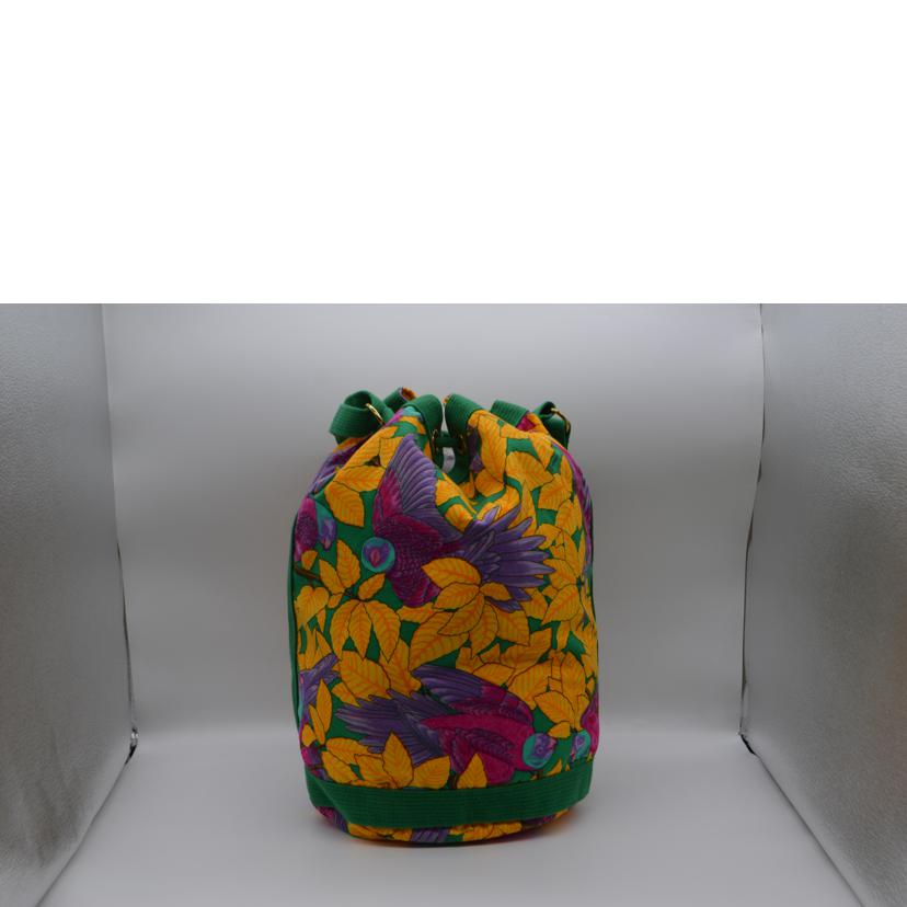 HERMES エルメス/ドローストリングキャンバスショルダー/鳥柄//ABランク/89