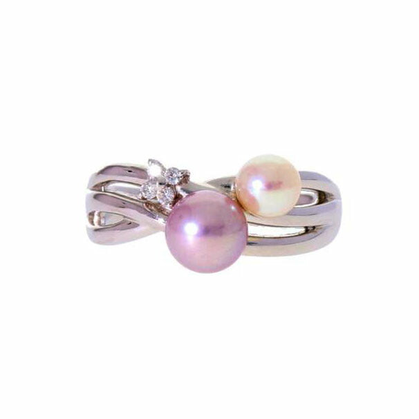 / K18WGダイヤリング 0.04ct//Aランク/75