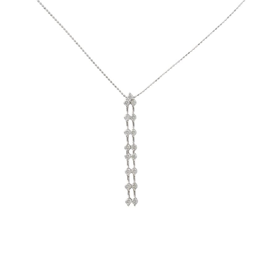 / K18WGダイヤネックレス 1.01ct//Aランク/75
