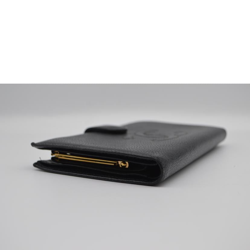 CHANEL シャネル/キャビアスキンココマークガマ口レザー長財布/A13498//278****/Bランク/89