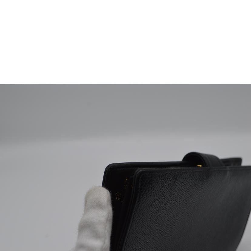 CHANEL シャネル/キャビアスキンココマークガマ口レザー長財布/A13498//278****/Bランク/89