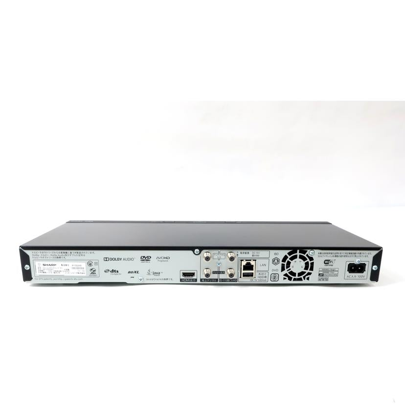 SHARP シャープ/BD/HDDレコーダー ブルーレイディスクプレーヤー 2TB 2021年製/2B-C20DW1//913225521190/Aランク/65