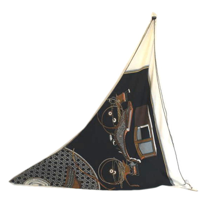 HERMES エルメス/カレトライアングルジェアン"LES VOITURES A TRANSFORMATION"//Sランク/92