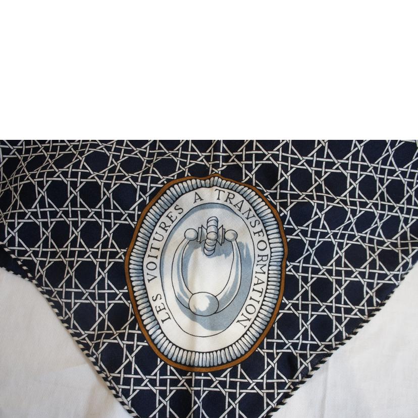 HERMES エルメス/カレトライアングルジェアン"LES VOITURES A TRANSFORMATION"//Sランク/92