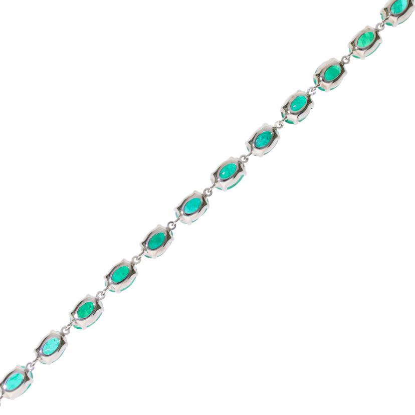 / ◎Pt900/850エメラルドブレスレット10.42ct//Aランク/75