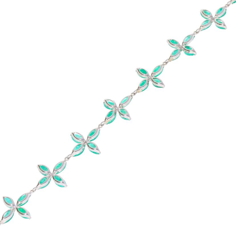 /Pt900/850 エメラルドブレスレット//Aランク/75