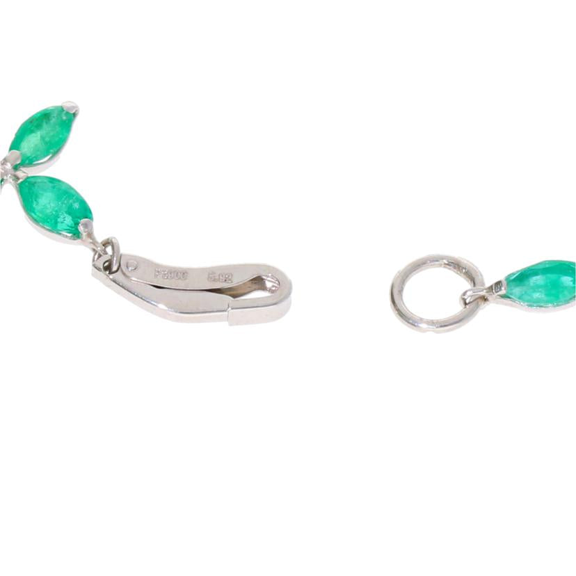 /Pt900/850 エメラルドブレスレット//Aランク/75