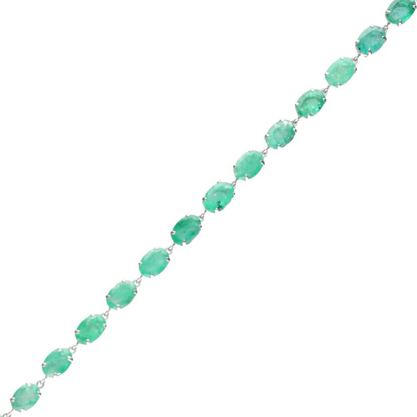 / Pt900/850エメラルドブレスレット7.98ct//Aランク/75