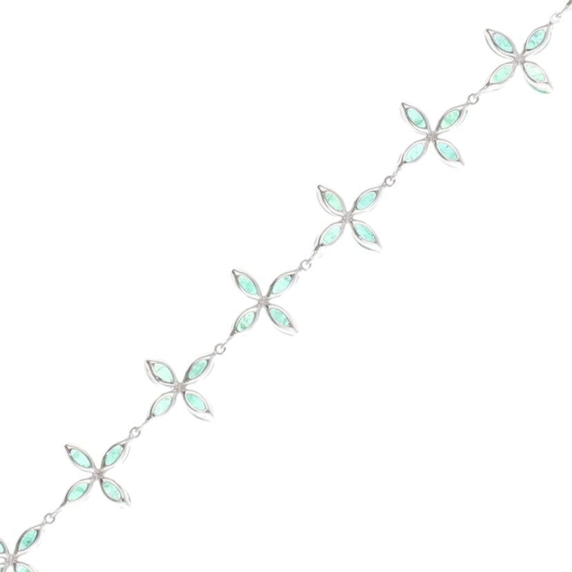 /◎ Pt900/850エメラルドブレスレット5.61ct//Aランク/75