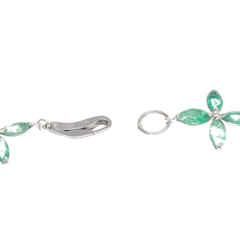 /◎ Pt900/850エメラルドブレスレット5.61ct//Aランク/75