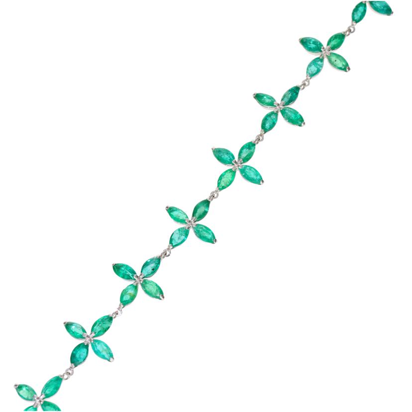 /◎ Pt900/850エメラルドブレスレット5.53ct//Aランク/75