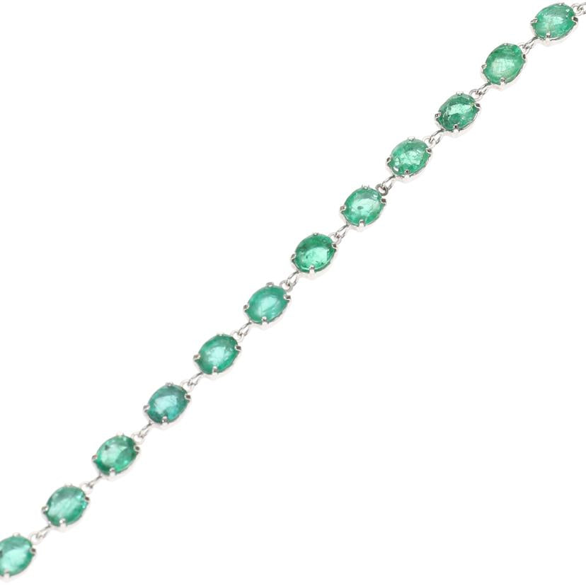 / Pt900/850エメラルドブレスレット5.44ct//Aランク/75