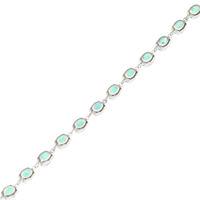 / Pt900/850エメラルドブレスレット5.44ct//Aランク/75