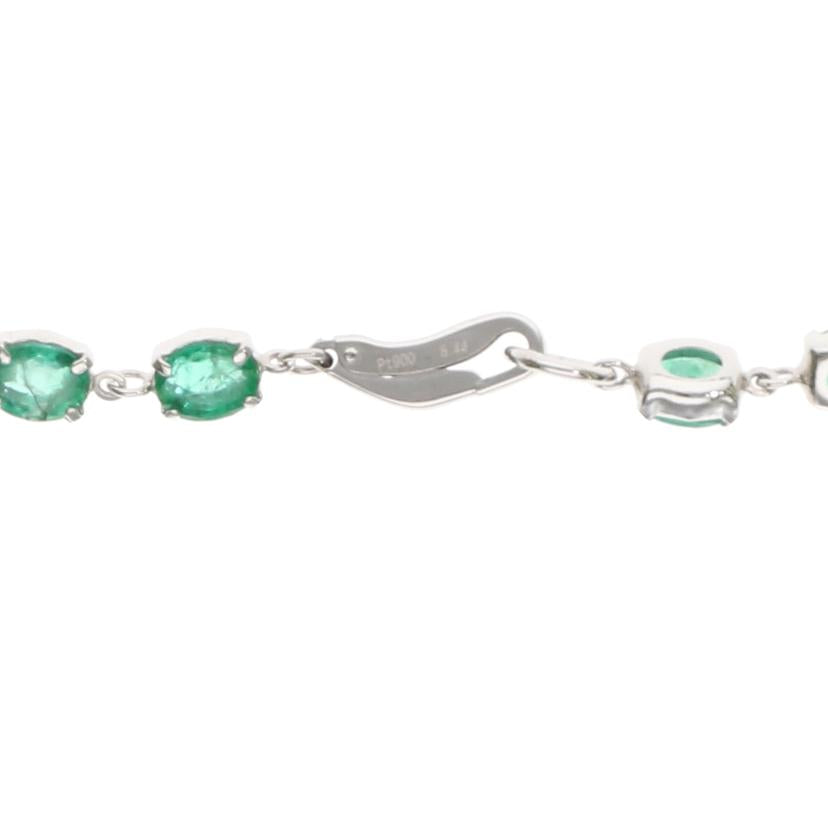 / Pt900/850エメラルドブレスレット5.44ct//Aランク/75